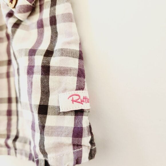 Ruffle Butts Baby Girls Tartan Plaid Dress - 3–6M Holiday Outfit w/ Buttons - Picture 4 of 7